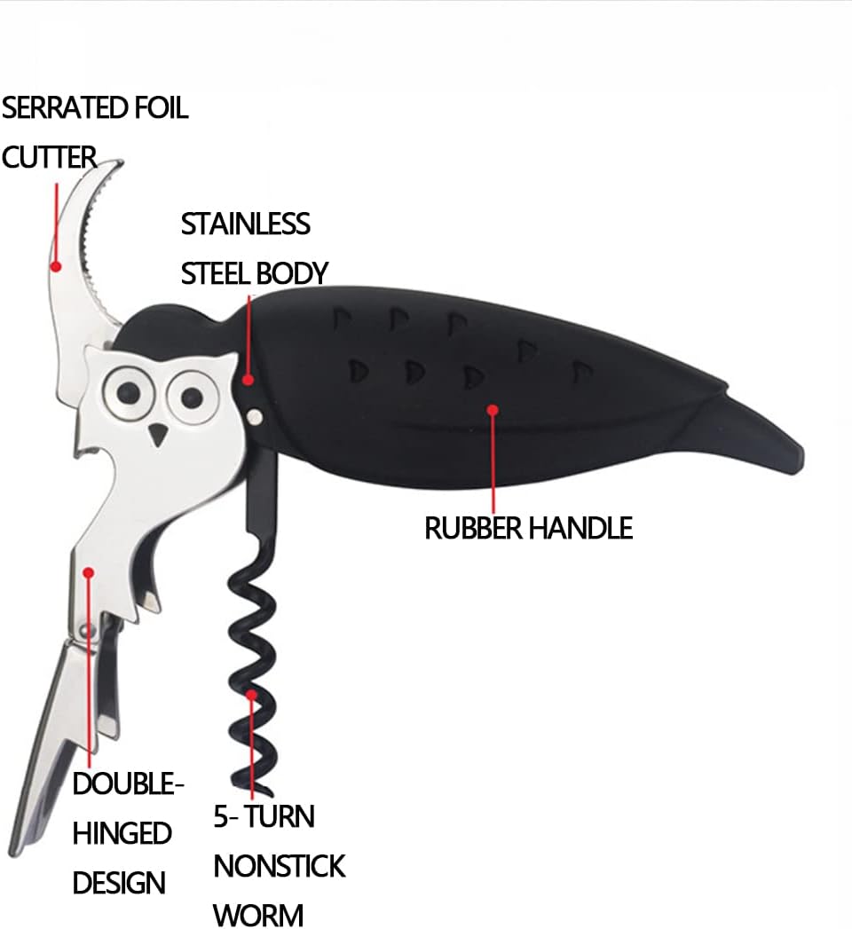 Unique Eagle Corkscrew, Professional Waiters Corkscrew Wine Key Bottle Opener,Manual Wine Key for Servers, Waiters, Bartenders and Home Use