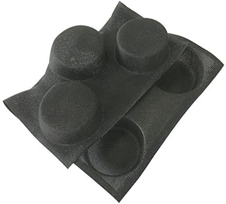Bluedrop Silicone Bun Bread Forms Round Shape Trays Perforated Bakery Molds Fit Half Pan Size