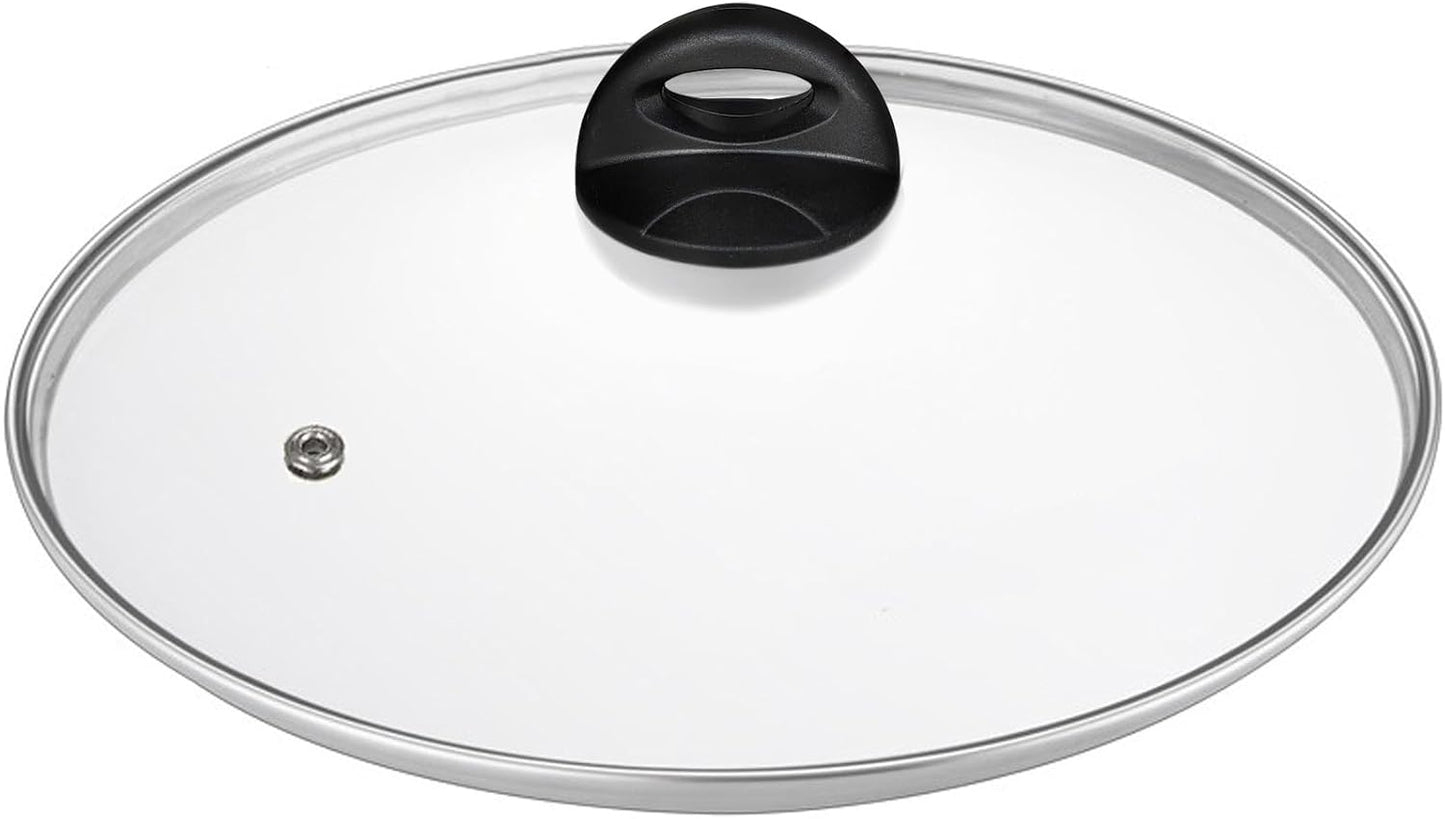 Glass Lids for Pot and Pan, 8, 9.5, 10.25, 11, 12, 12.6, 13.5, 14 Inch Tempered Replacement for Covers Kitchen Cookware, Frying Pan, Wok, Skillet (11 Inch)