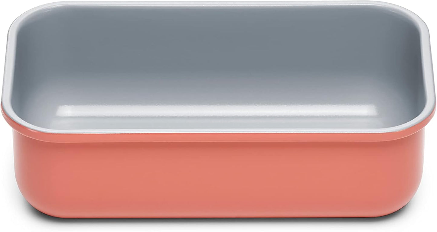 Caraway Non-Stick Ceramic 1 lb Loaf Pan - Naturally Slick Ceramic Coating - Non-Toxic, PTFE & PFOA Free - Perfect for Pound Cakes, Breads, & More - Perracotta