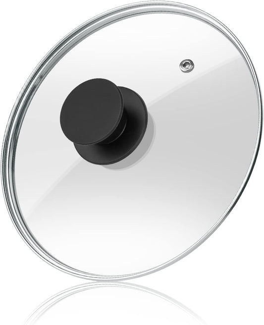 Wadaza Pan Lid 8 Inch - Tempered Glass Pot Lid - Oven Safe Replacement Glass Lid for Frying Pan Wok Pot Skillet