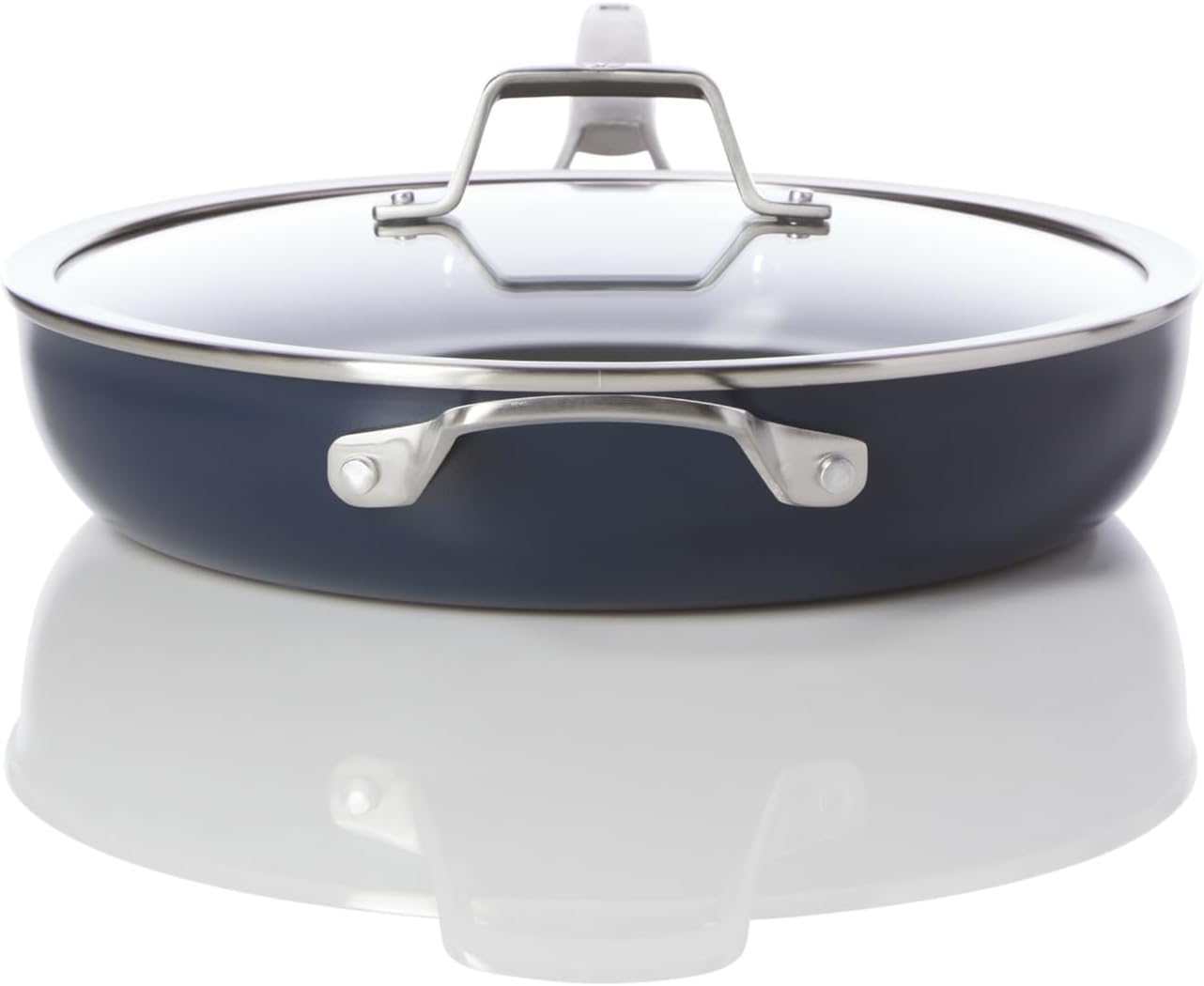 Calphalon® Premier Ceramic Nonstick 12" Frying Pan with Lid, Midnight Blue