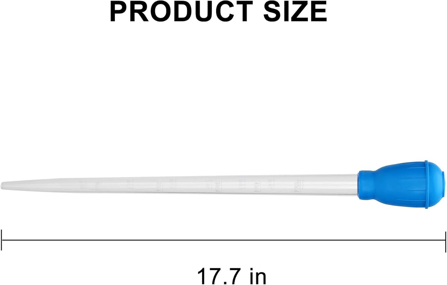 50 ML Coral Feeder Long Syringe, Aquarium Long Syringe Dropper Pipette Turkey Baster for Marine Fish Feeding （Blue/Long Syringe
