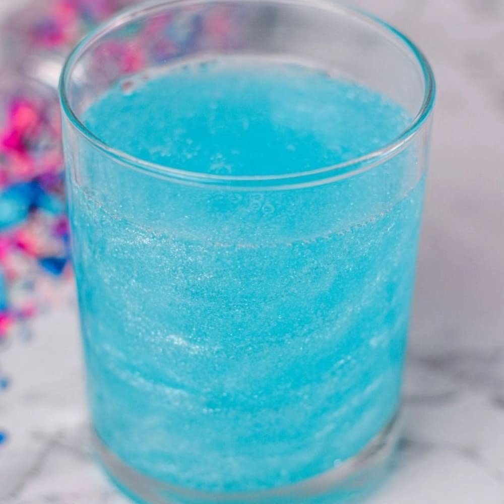 Sweets & Treats Boutique Gender Reveal Decorations Edible Glitter for Drinks, Magical Ideas, Surprise Boy or Girl Sprinkles as Drink Brew Glitter, Baby - Blue