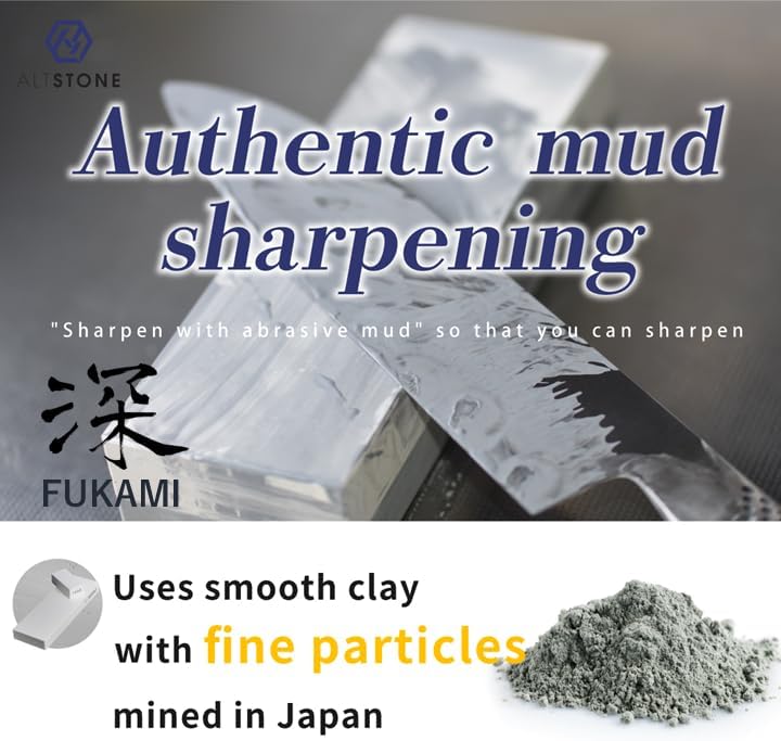 FUKAMI Whetstone Sharpening stone Coarse grit 300 w/Nagura, 7.1" x 2.4" x 0.8" (Pro Power. Perfectly Compact for home use), Made in Japan (#300)