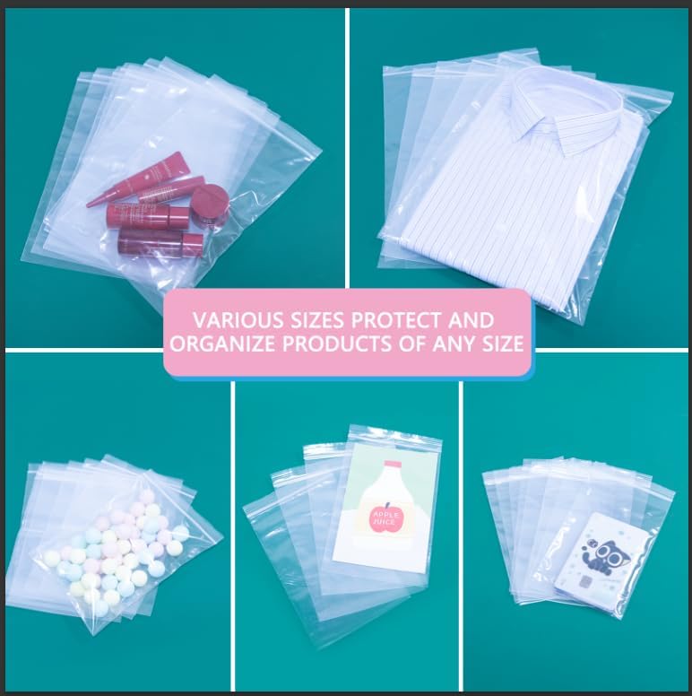 iMailer - 500 Pcs- 4" x 6" Clear Small Zip Bag - Reclosable Zip Plastic Poly Bags 2 Mil with Resealable Lock Seal Zipper for Photo, Jewelry, Bakery, Treats, Party Favors
