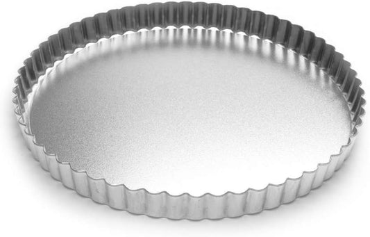 Fox Run Round Tartlet/Quiche Pan with Removable Bottom, Tin-Plated Steel, 9.5-Inch