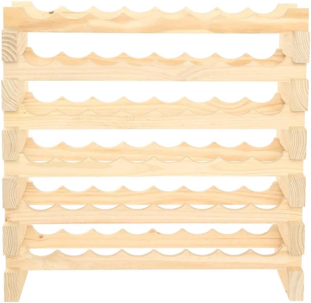 48 Bottle Wine Rack Dark Stain