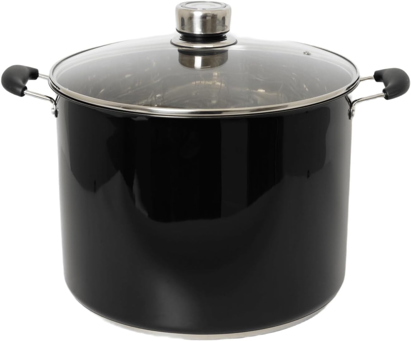 Lehman's 21.5-Quart Water Bath Canner with Pressure Gauge, Durable Stainless Steel Stockpot for Home Canning and Preserving, Black