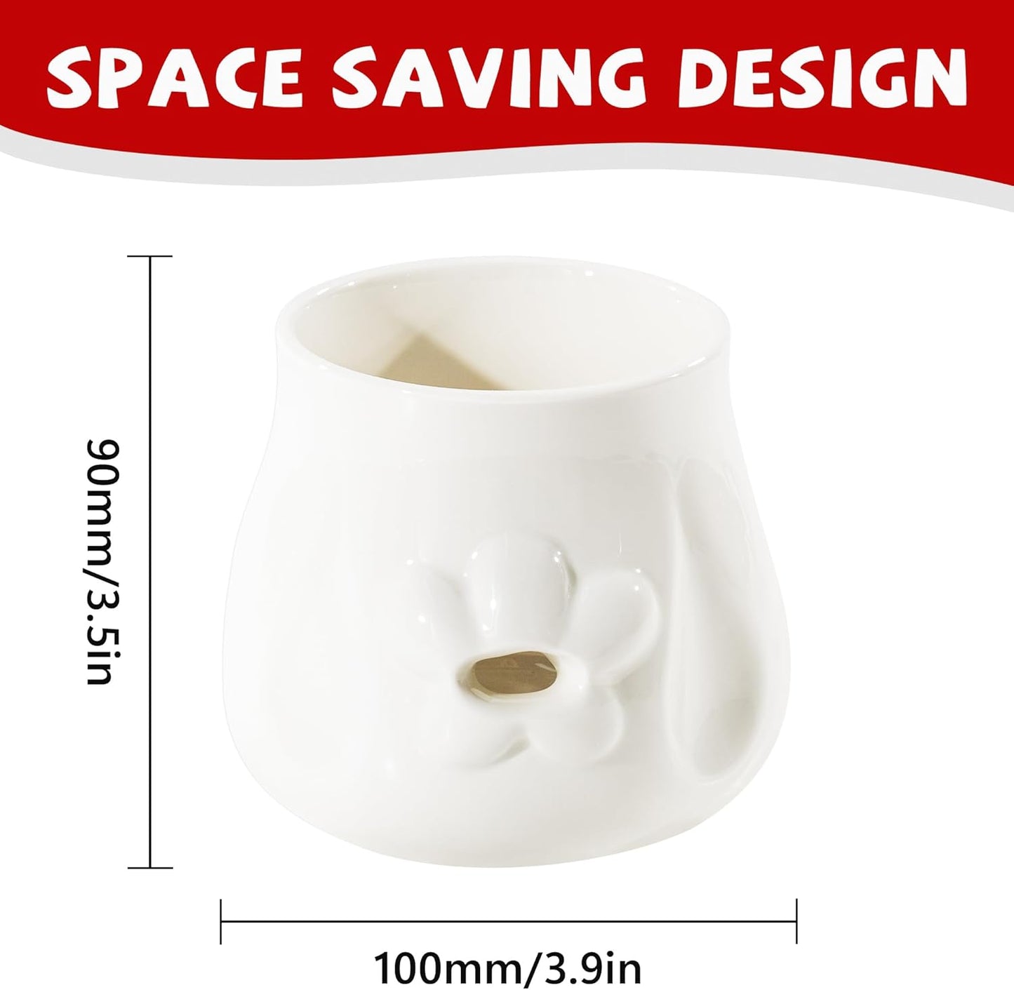 Li&Zhao Egg Yolk Separator, Ceramics Cute Egg Separator White Separator, Practical Household Small Egg Filter Splitter, Suitable for Kitchen Baking Egg Yolk Separator