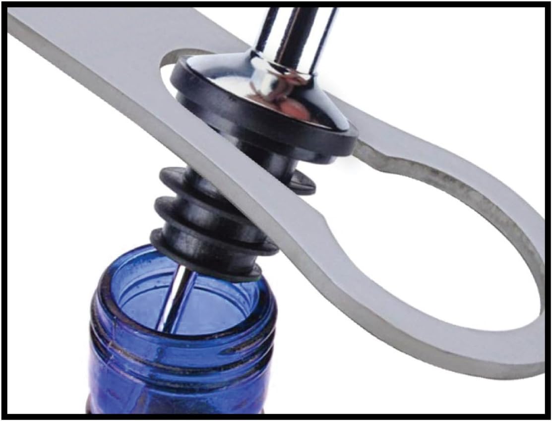 Thirsty Rhino Badak Bottle Opener and Pour Spout Remover, Brushed Silver (Set of 12)