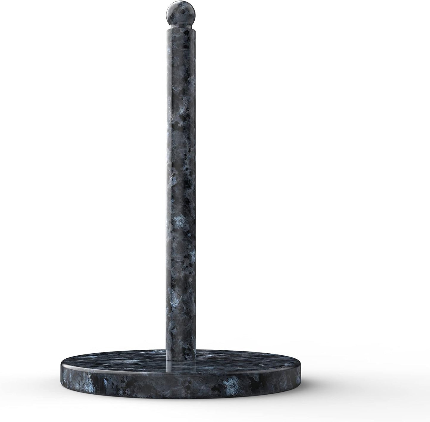 Koville Norwegian Natural Granite Paper Towel Holder Countertop, Genuine Stone Paper Towel Holder Stand for Kitchen Organization/Storage, Fit for Standard or Jumbo-Sized Rolls(Blue Pearl)