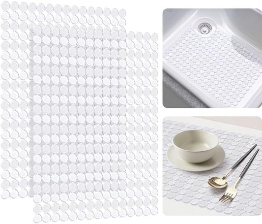 Bligli 2-Pack Kitchen Sink Mat: PVC Adjustable Sink Protector | Sink liner Pad | Dish Drying Mats, Easy to Clean & DIY Cut | 15.7 x 11.8 inch (Clear)