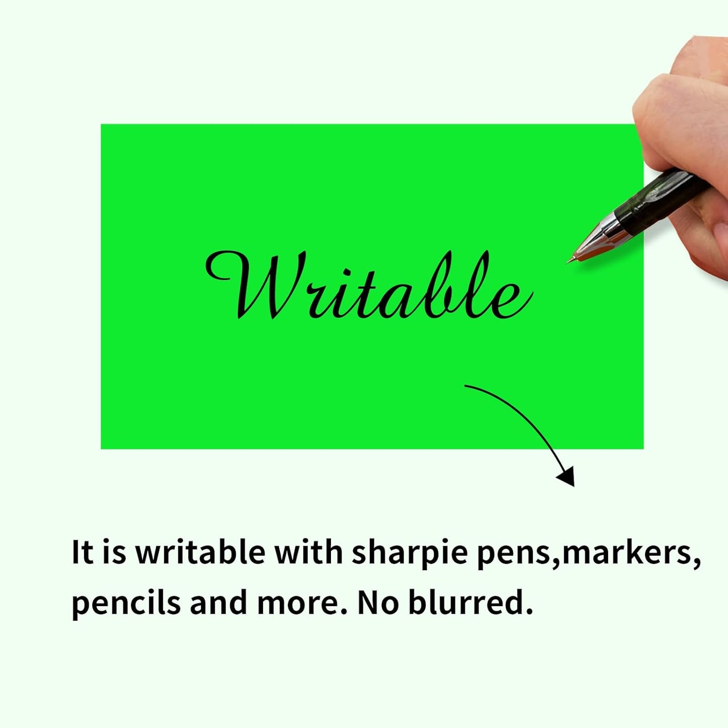 STARLIBOO 3"X5" Rectangle Color Coding Labels, Removable Square Label Inventory Stickers, Permanent Warehouse Moving Box Square Label (250Labels, Fluorescent Green)