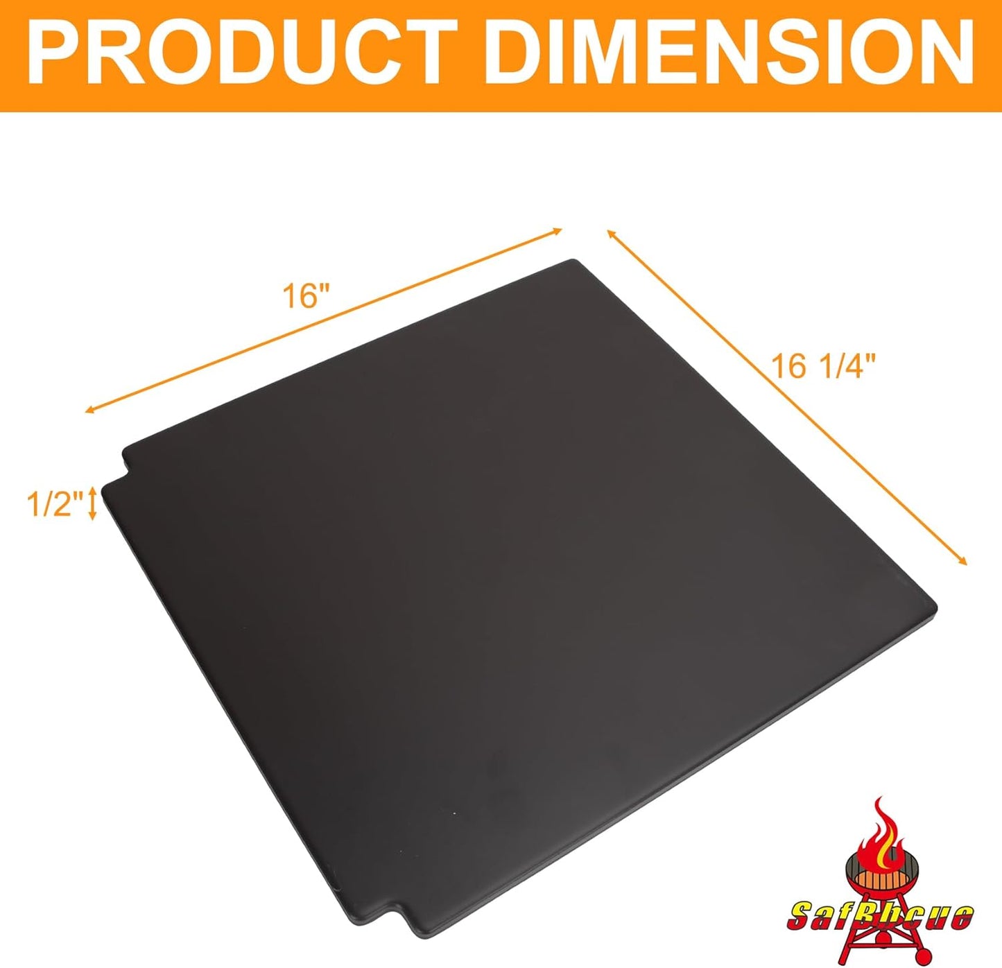 SafBbcue 7671 Crafted Glazed Baking Stone Pizza Stone for Weber Genesis E/S 335 435 E-325S EPX-335 EX-325s S-325S SA-E-325S 330 SE-E-325S SE-SX-335 SMART GRILL SP-E-325S SPX-435 SX-335
