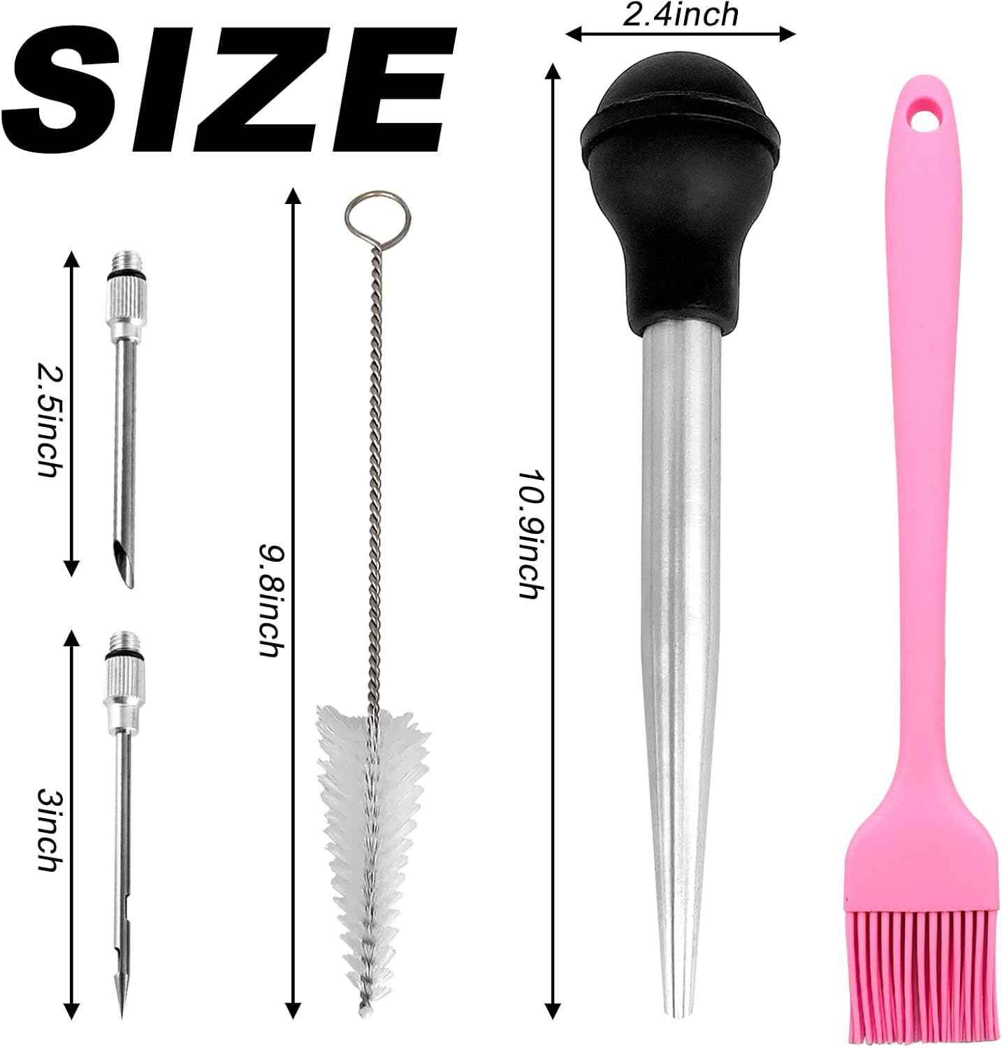 Turkey Baster Syringe, Baster for cooking, Meat & Poultry Basters, Black