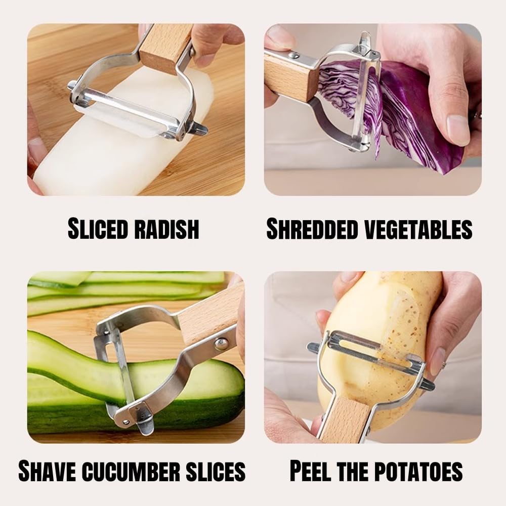 Vegetable Peeler for Kitchen, 304 stainless steel blade sharp, smooth peeling, good results