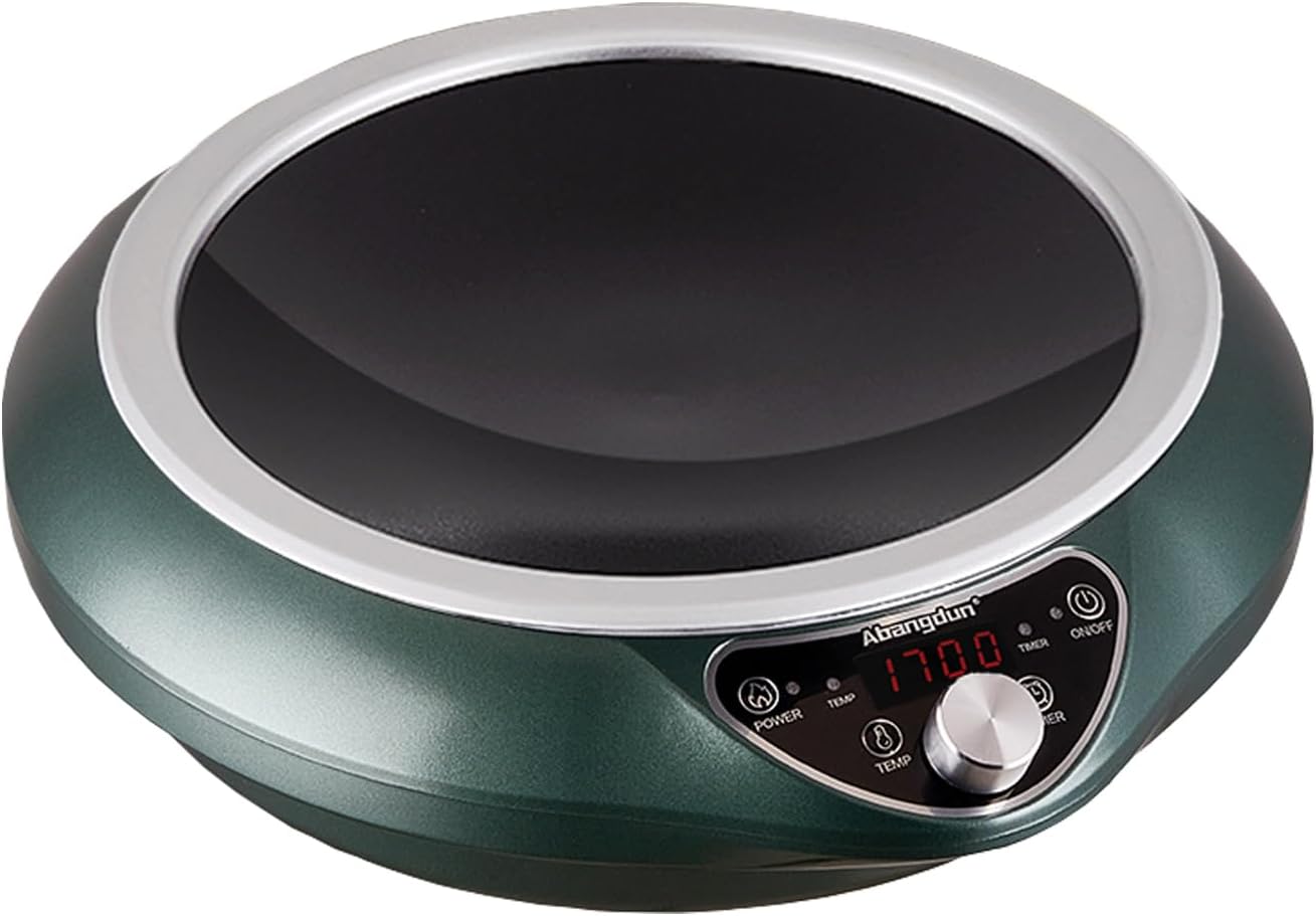 Induction Wok Cooktop Induction Burner 1700W/85V~120V Electric Wok Curved Surface Electronic Cooker Concave Stoves