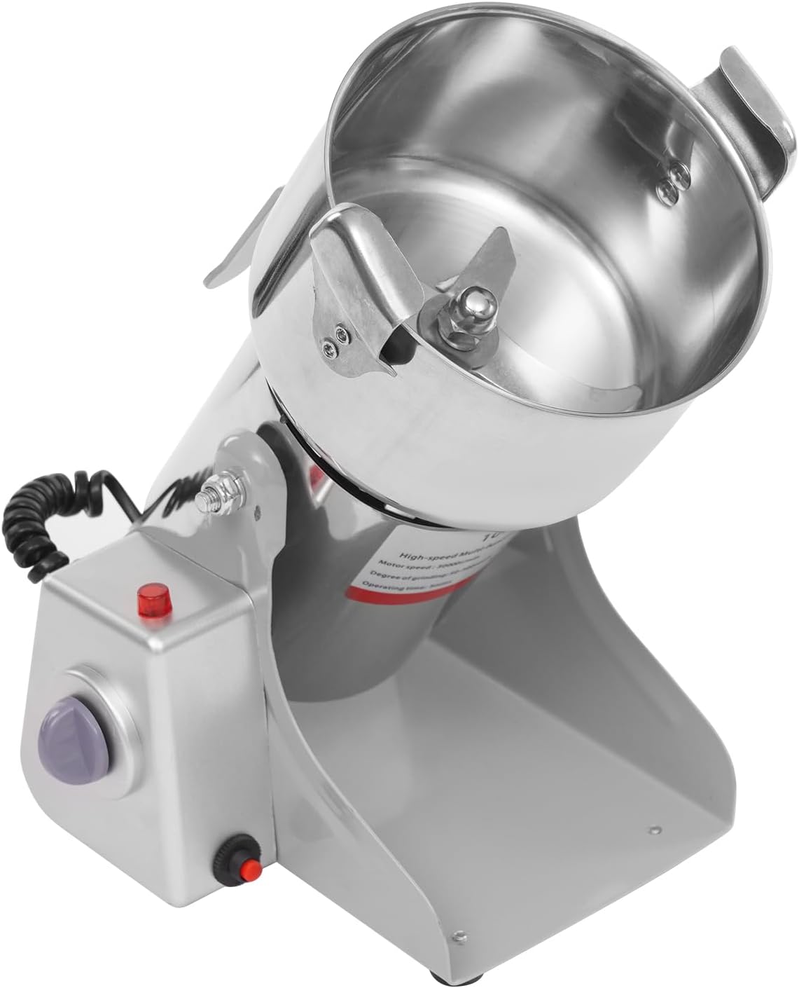 Electric Grain Mill Grinder High Speed 30000r/min Powder Machine Grain Spice Herb Grinder Dry Grinder Machine Stainless Steel Powder Grinder for Dry Spice Herbs Grains Coffee Rice Pepper (1000g 3600W)