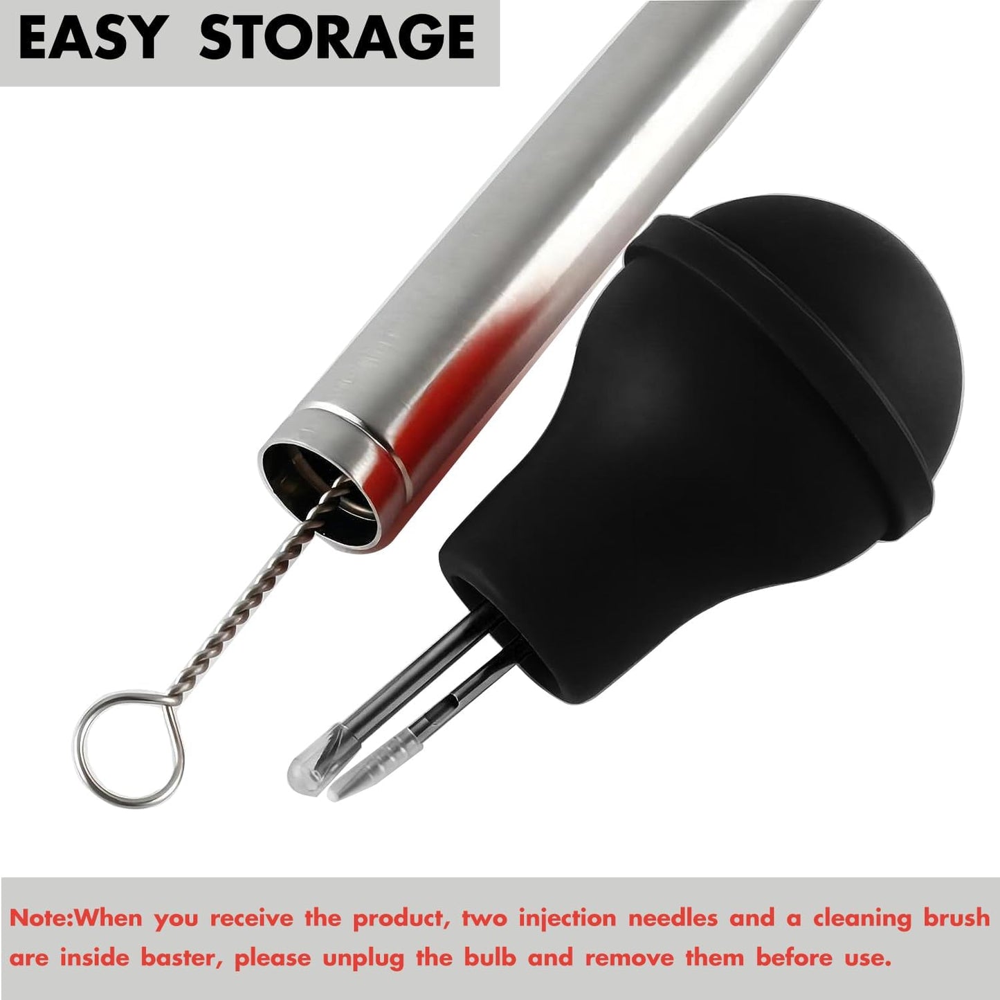 Turkey Baster Syringe, Baster for cooking, Meat & Poultry Basters, Black