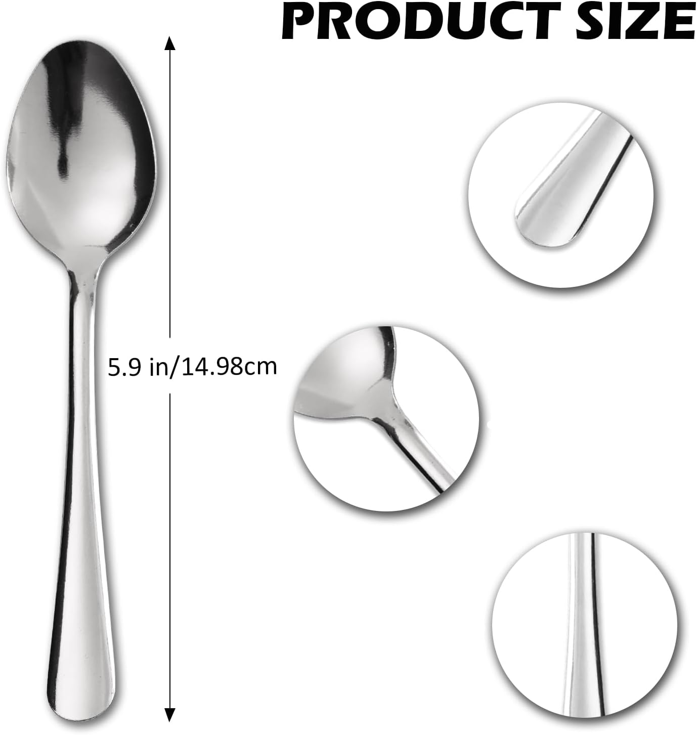 36 PCS Teaspoons Set - Windsor Stainless Steel Tea Spoons 5.9 Inch with Dishwasher Safe Small Spoons,Metal Dessert Spoon,Dinner Spoon Silverware for Home,Kitchen or Restaurant