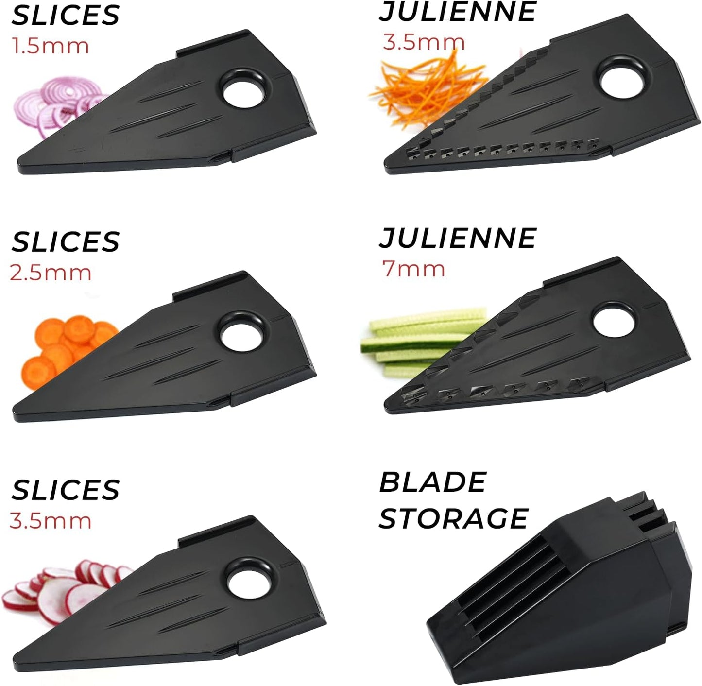 ZHANG XIAO QUAN SINCE 1628 Mandoline Slicer for Kitchen, Vegetable Chopper Stainless Steel Food Slicer Veggie Slicer Onion French Fry Cutter Potato Julienne, 5 Blades, Kitchen Utensils