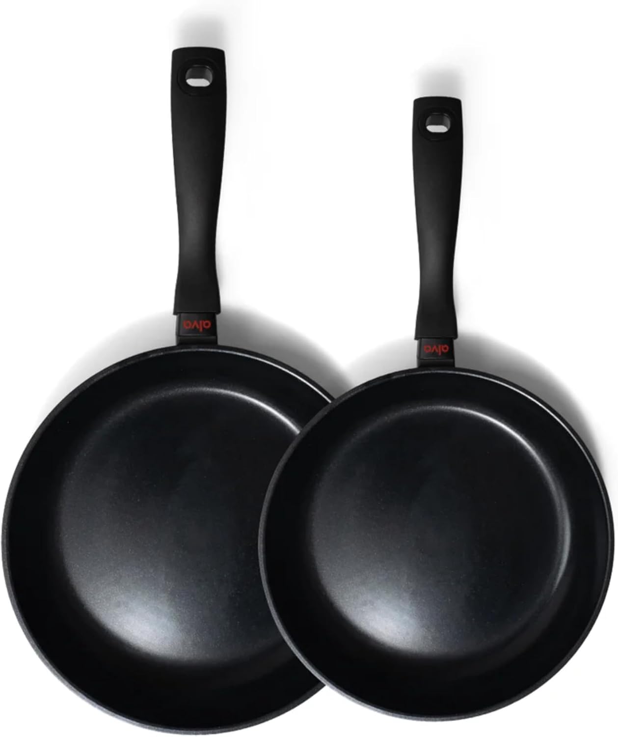 Alva Energy 8" & 11" Ceramic Nonstick Frying Pan Set – PFAS/PTFE-Free – Induction, Gas & Electric Compatible – Lightweight with Stay-Cool Handles – Even Heating, Dishwasher Safe