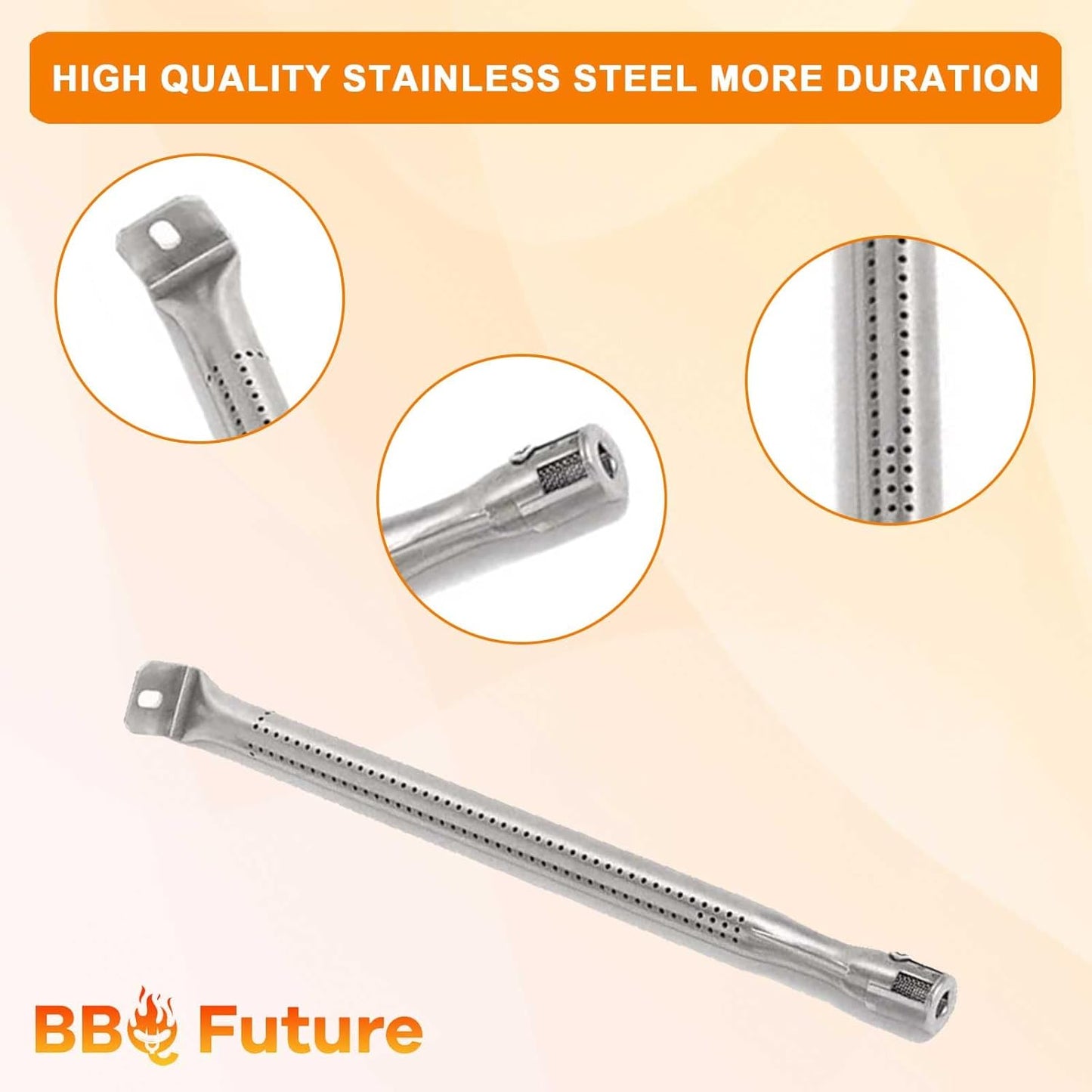 MixRBBQ Grill Replacement Parts for Napoleon Prestige 500 and Built-in Prestige 500, Stainless Steel 7-Pack Heat Plates, 4-Pack Burner and 2-Pack Grate Grid for Napoleon