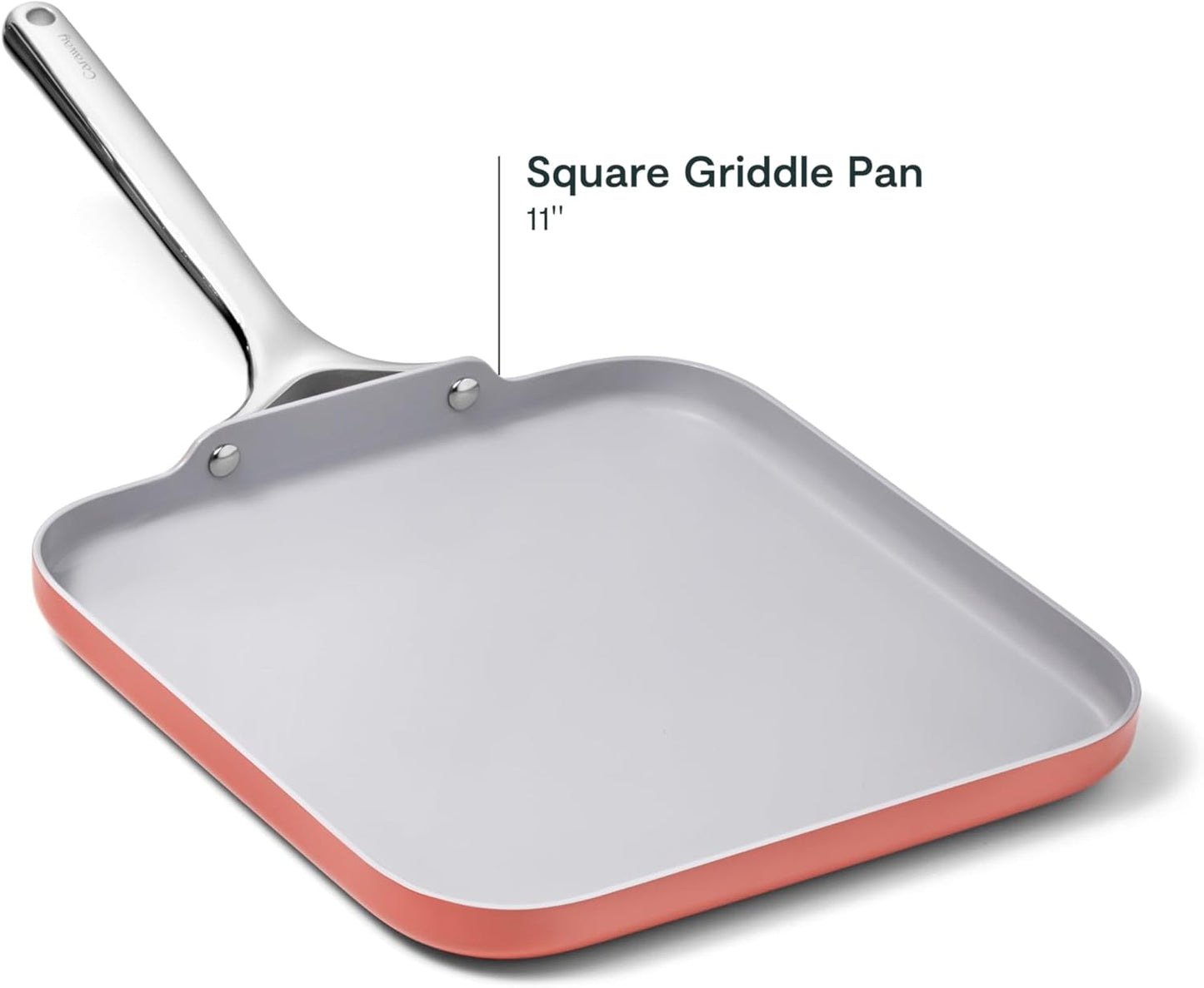 Caraway Square Griddle Pan - 11” Square Pan - Non-Stick Ceramic Coated - Non Toxic, PTFE & PFOA Free - Oven Safe & Compatible with All Stovetops - Perracotta