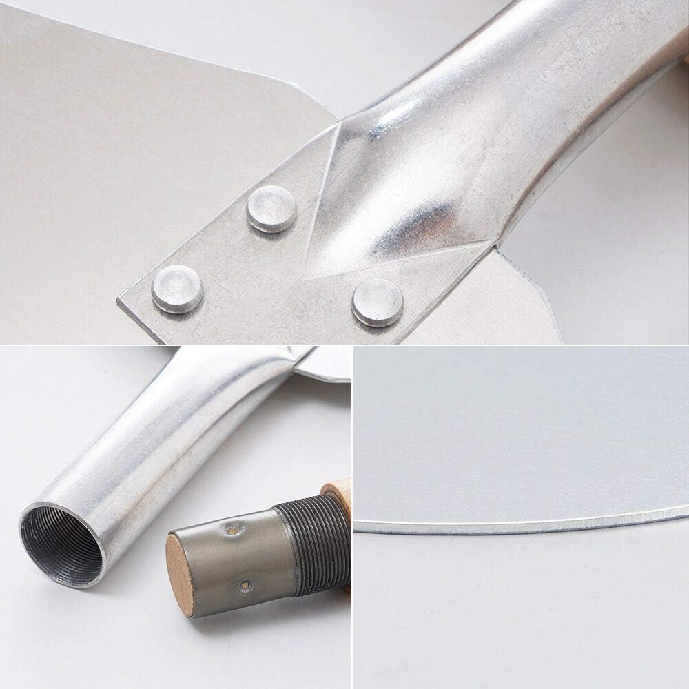 TDHDIKE Premium Aluminum Pizza Peel With Detachable Beech Handle, 12” x 32.5”, Convenient To Store, Good Helper For Baking, Homemade Pizza And Bread