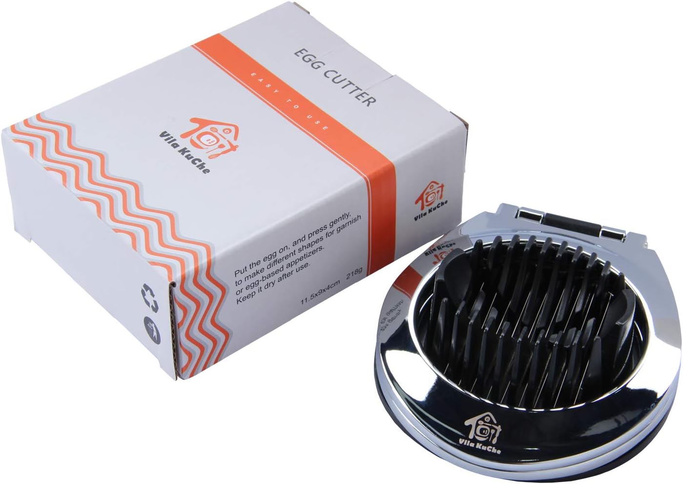 Multi Function Stainless Steel Egg Slicer Hard Boiled Eggs Dishwasher Safe Heavy Duty Egg Cutter Kitchen Helper