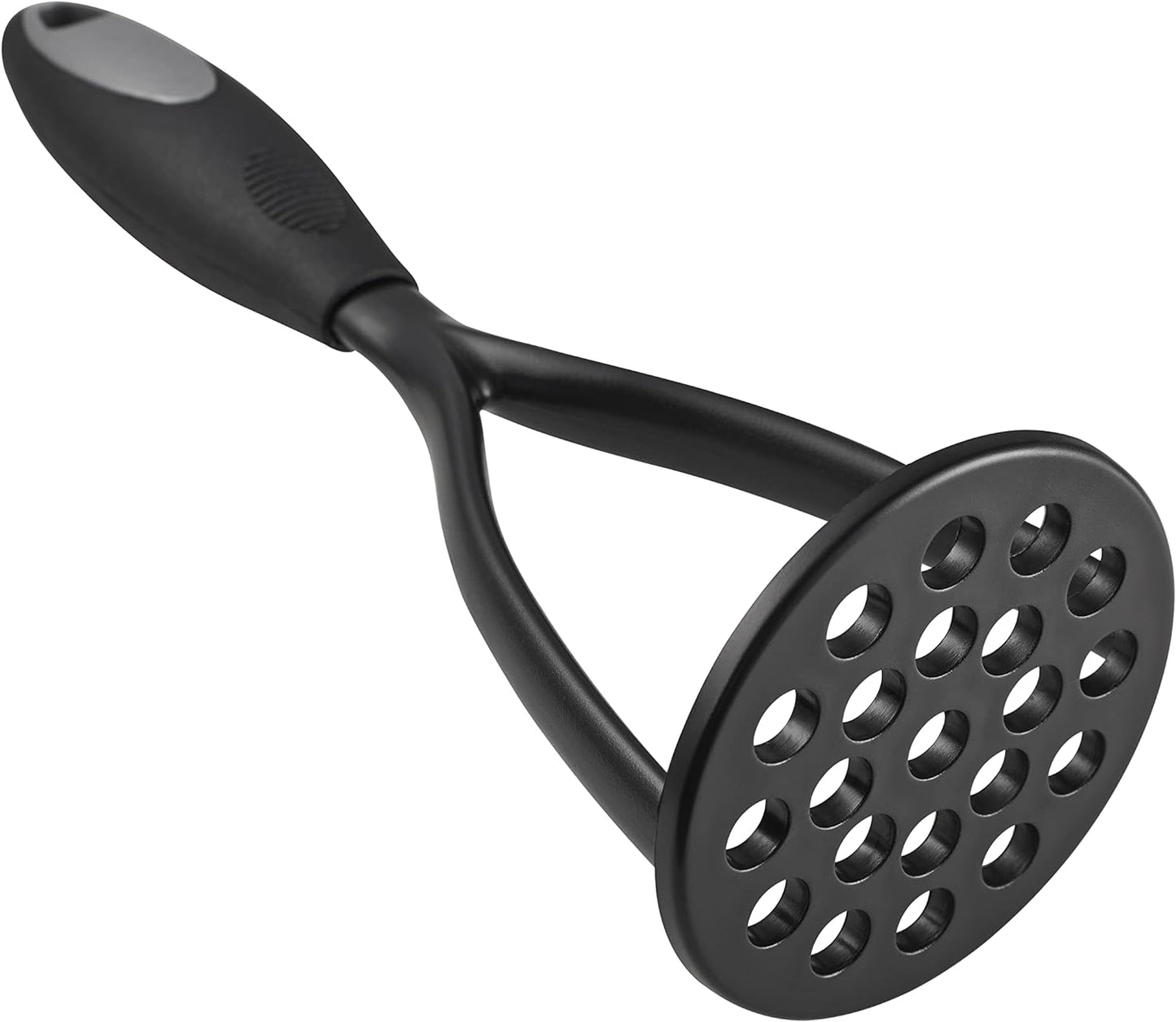KSENDALO Potato Masher Kitchen Tool,Nonstick Bean Smasher Food Masher with Thick Nylon Blade and Rubber Wrapped Comfortable Handle,Hand Wash, Black
