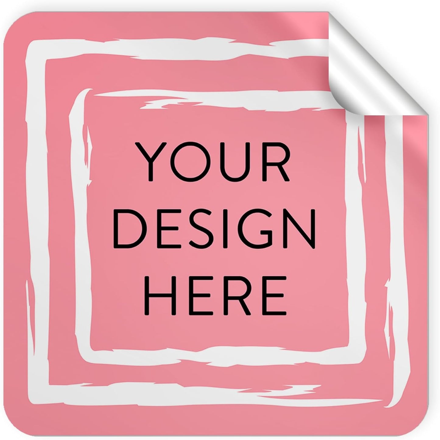 100 Custom Vinyl Stickers - Upload Your own Image, Text, Design, Logo - Personalized Logo Labels for Handmade, Packaging, Bottle, Jars, Candle, Brand Stickers (Mountain, 1.5x1.5 Square)