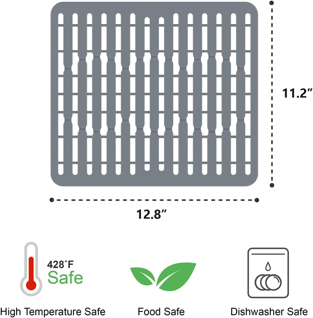 GSlife in Sink Dish Drying Rack - Large Stainless Steel Capacity Expandable Dish Drainer with Sink Protector, 13.4"~20.5'' L x 12.8'' W x 5.7'' H, Silver