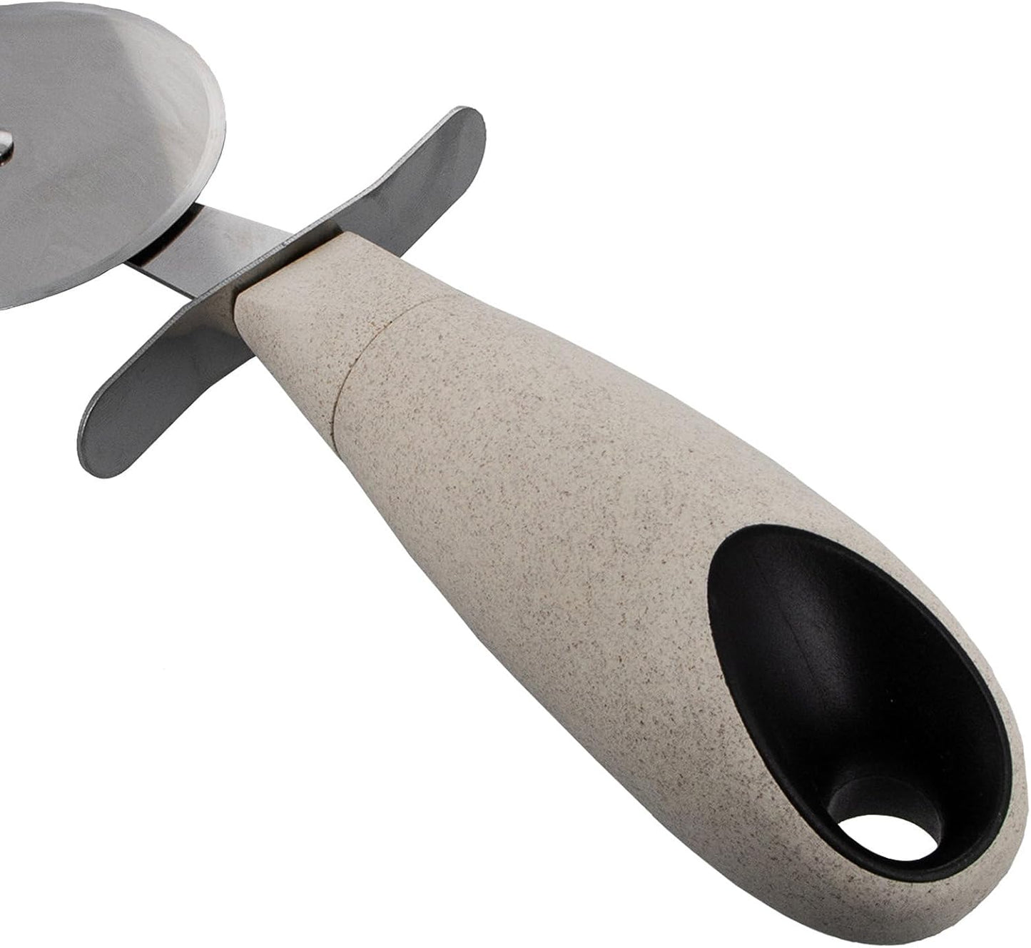 Beille Cream Stainless Steel Wheat Straw Pizza Cutter Kitchen Utensil Home Goods