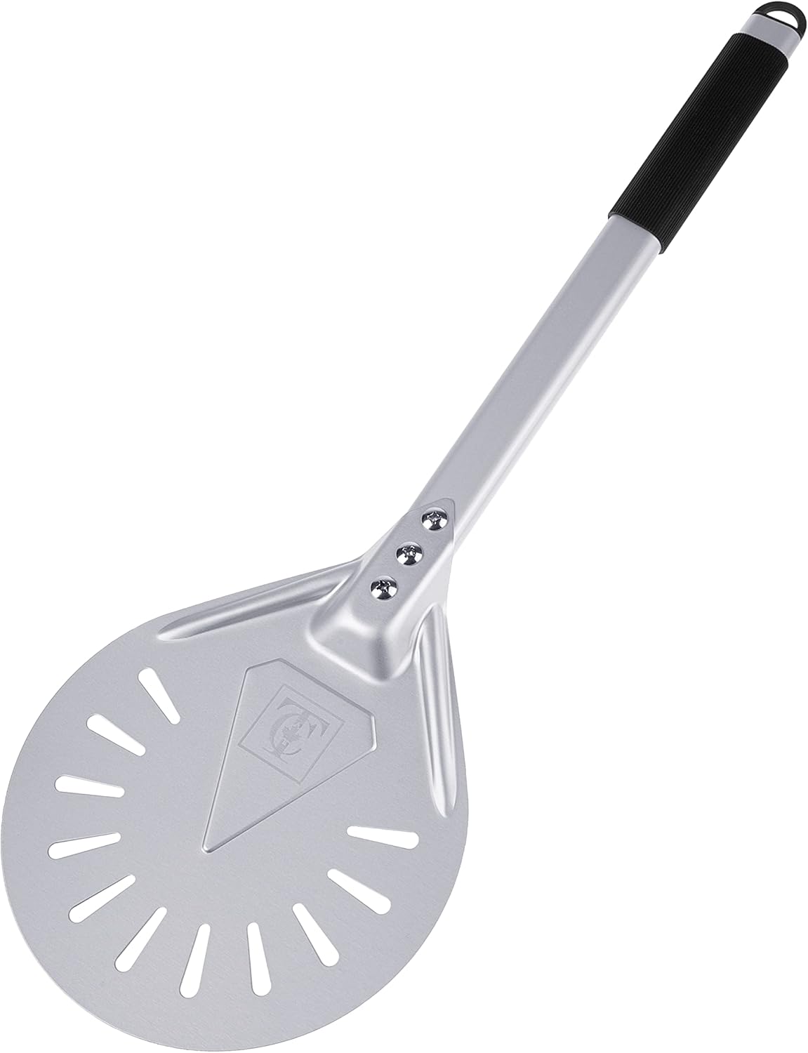 Pizza Turning Peel 8-Inch – Lightweight Aluminum Paddle with Rubber-Coated Aluminum Handle, Ergonomic Design, Ideal for Indoor & Outdoor Pizza Ovens