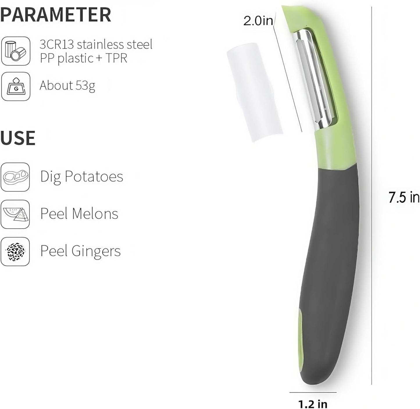 Fanmusic Swivel peelers - potato peelers，Fruit and vegetable peelers for kitchen (I)