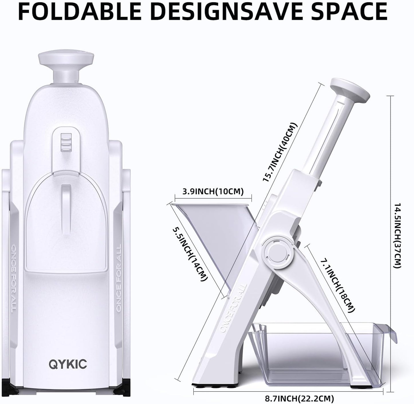 Safe Mandoline Slicer,Vegetable Potato Slice Food Cutter for Kitchen,Thickness Adjustable Upright Veggie Chopper for Fast Meal prep