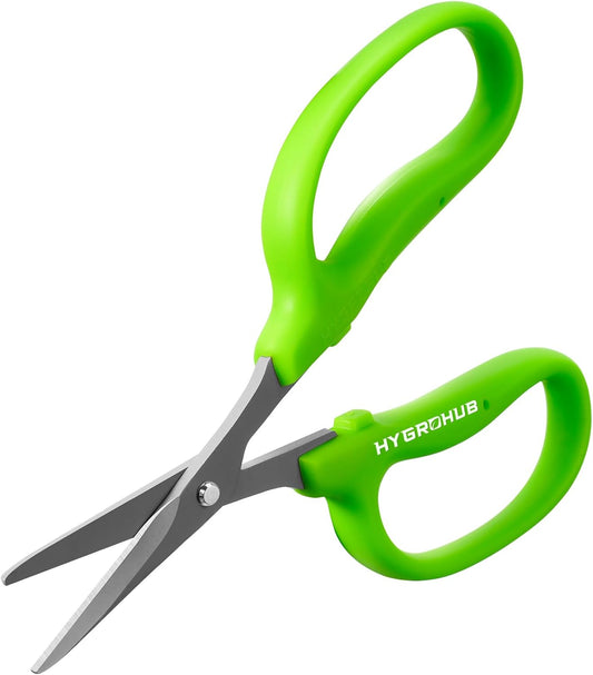 Garden Scissors, 6in Pruning Shears Snips Non-stick Coated Sharp Steel Blades - Gardening Tools Garden Shears for Plants Herb Flowers in Grow Tent and Hydroponics