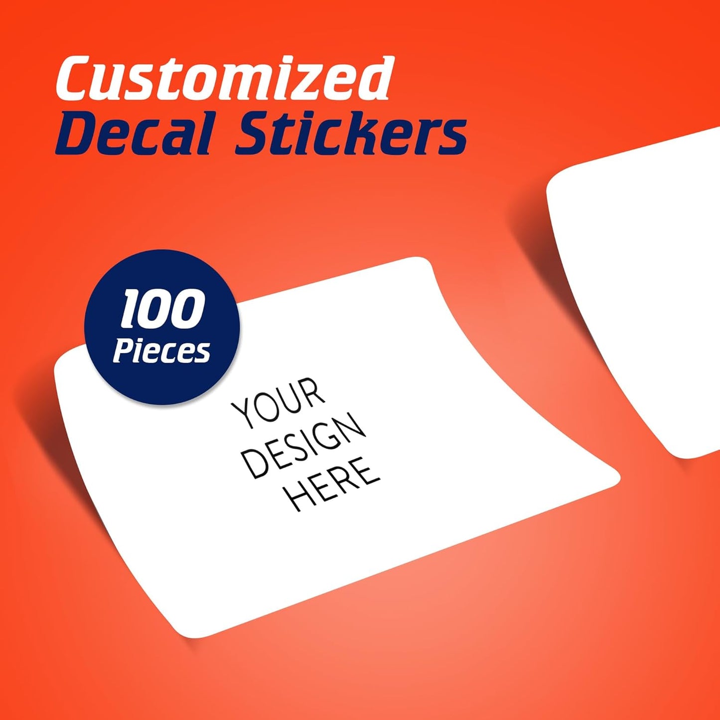 5-1000 Custom Vinyl Stickers - Upload Your own Image, Text, Design, Logo - Personalized Logo Labels for Handmade, Packaging, Bottle, Jars, Candle, Brand Stickers (White, 4x2)