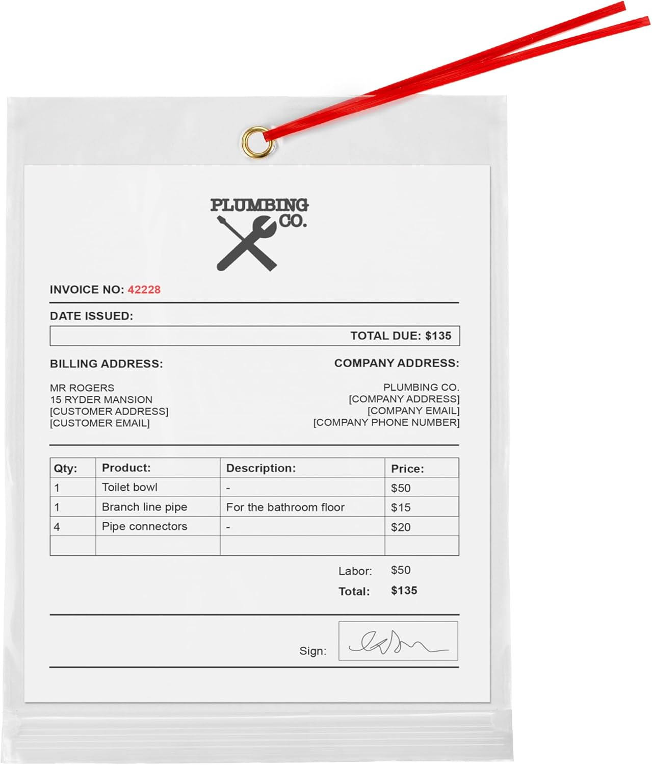 GPI - 10" x 13" Reclosable Zip Bags with Bottom Hang-hole & Pre-inserted 12" Twist-tie. 4 Mil Heavy-duty Resealable Zipper Baggy with Grommet/Metal Eyelet for Hanging (Insert Size 10x11.5) 1000 Pack