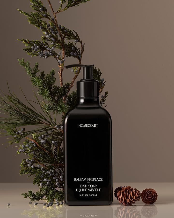 Homecourt Balsam Fireplace Dish Soap, Dishwashing Liquid with Clean Ingredients, Non-Toxic Dish Soap Liquid, Safe for People and Pets - 16 oz