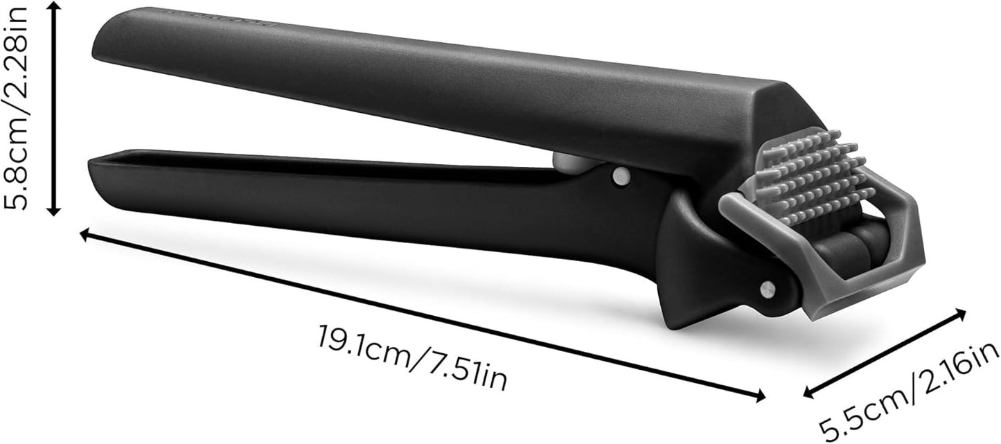 Dreamfarm Garject Lite 2-In-1 Garlic Peeler, Garlic Press & Mincer with Garlic Peel Ejector, Nylon - Black