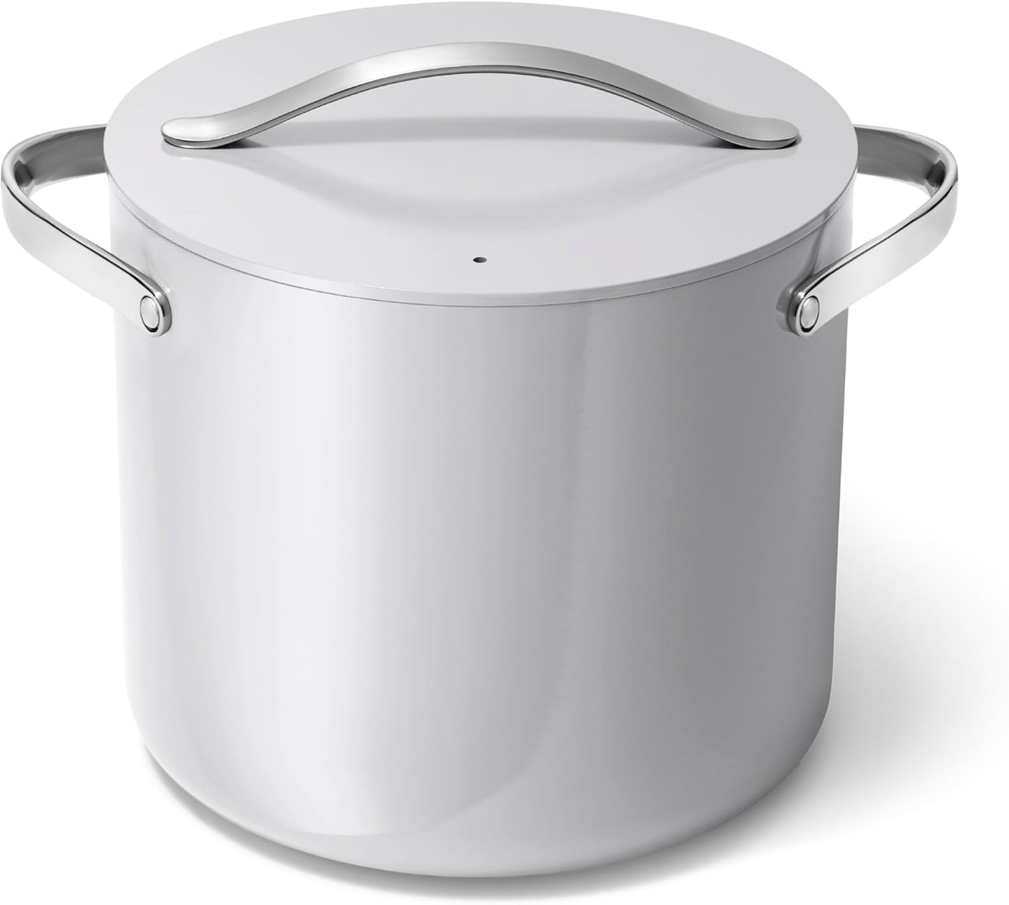 Caraway Stock Pot - 12 Qt Ceramic Coated Pot With Lid - Fee From Forever Chemicals - Large Pot for Bigger Batches - Gray