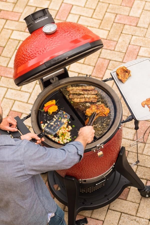 Kamado Joe Soapstone Grill Accessory for Classic Joe, Stain Resistant, Grill Tender or Delicate Food without Sticking to Surface, White, Model KJ-HCGSSTONE