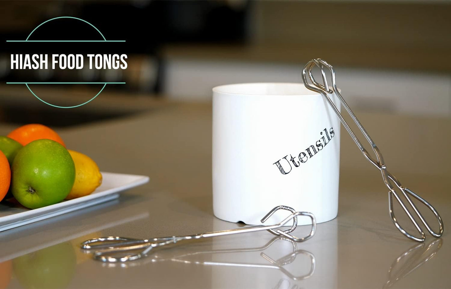 9-Inch Heavy Duty Stainless Steel Kitchen Tongs - Comfortable Ergonomic Grip, Scissor Design, Heat Resistant for BBQ and Cooking