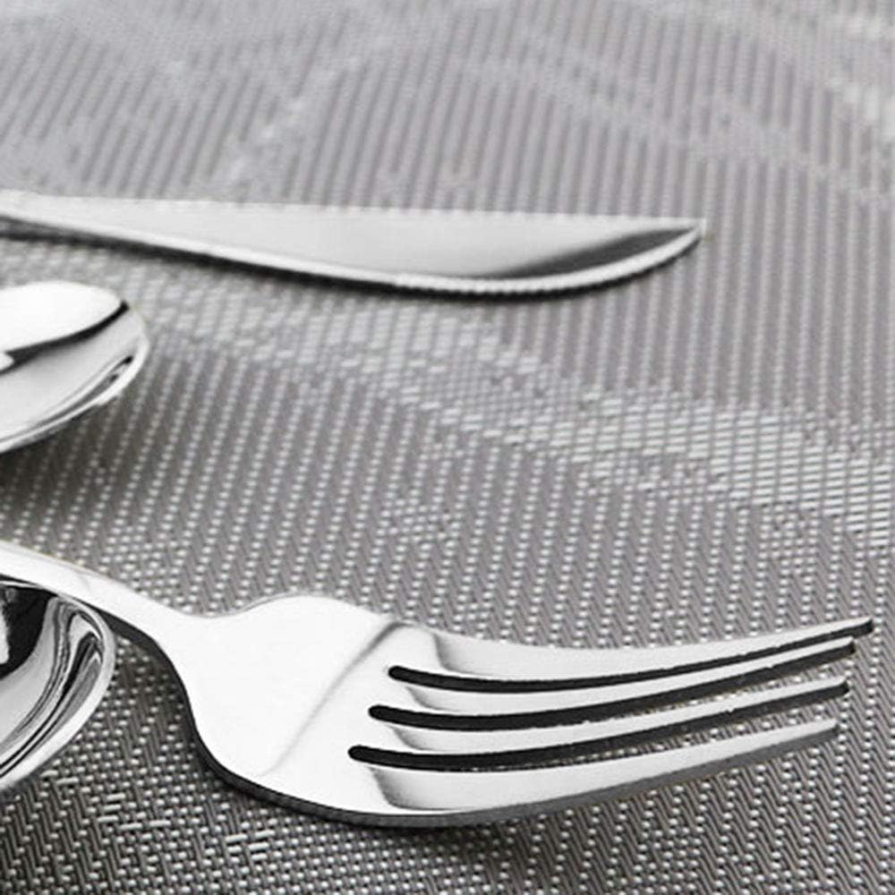 JASHII 20-Piece Stainless Steel Satin Finish Flatware Set, Shiny Silver Silverware Set, Kitchen Utensil Set, Mirror Polished Tableware Cutlery Set for Home and Restaurant - Silver