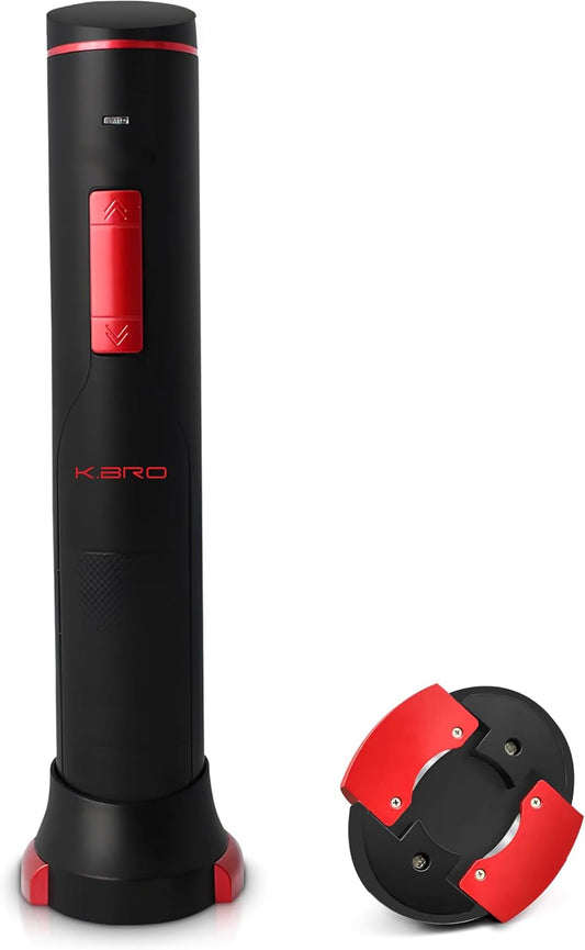 Rechargeable Electric Wine Opener | Electric Corkscrew Wine Bottle Opener With Foil Cutter | Gift for Wine Lovers (Black)