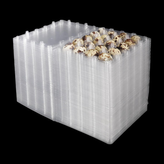 150 Pack Quail Egg Cartons, Clear Plastic Quail Egg Trays, Holds up to 20 Quail Eggs Securely - Your Ultimate Small Eggs Carton Holders for Bulk Storage and Display