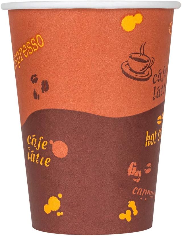 Karat 12 oz Paper Hot Coffee Cups [1000 ct] Disposable, Leak-Resistant Double Poly-Lined Cups for Hot Beverages - Ideal for Cafes & Restaurants, 90mm (C-K512)